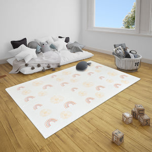 Rainbow Sun Puzzle Mat Tiles – Soft Foam Interlocking Play Mats for Baby &amp; Toddler-Toddler Play Mats