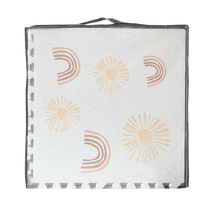 Rainbow Sun Puzzle Mat Tiles – Soft Foam Interlocking Play Mats for Baby &amp; Toddler-Toddler Play Mats