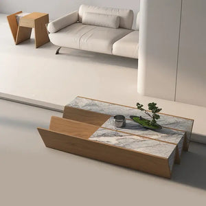 Rectanglular Wood Angel Coffee Table-Coffee Tables