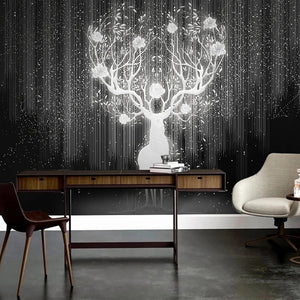 Reindeer Magic Wallpaper: Blend of Festive Charm-Flower & Leaf Wallpaper