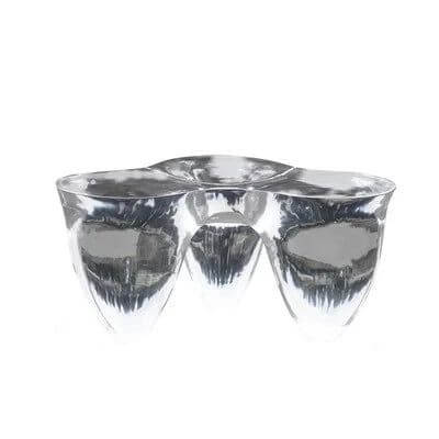 Resin Figurine Glass Coffee Table-Coffee Table