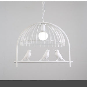 Resin Iron Bird Cage Chandelier-Pendant Lights