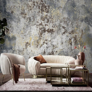 Retro Brick Wall Grey Cement Wallpaper for Home Wall Decor-Geometric Shapes Wallpaper