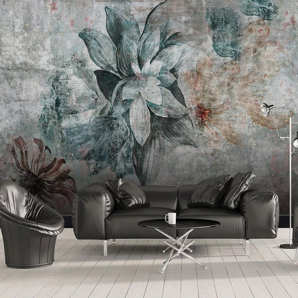 Retro Leafs Wallpaper Murals - Premium Design-Flower & Leaf Wallpaper