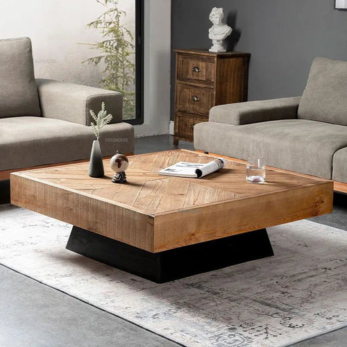 Retro Nordic Solid Wood Coffee Table-Coffee Table