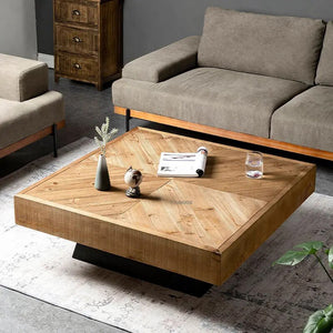 Retro Nordic Solid Wood Coffee Table-Coffee Table