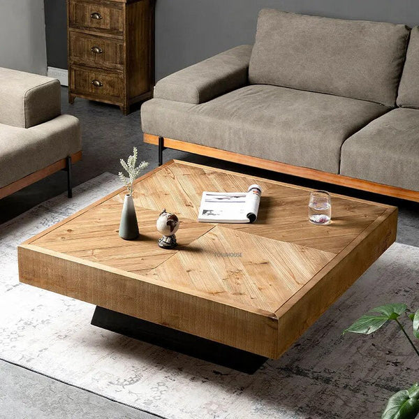 Retro Nordic Solid Wood Coffee Table-Coffee Table