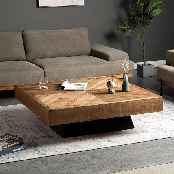 Retro Nordic Solid Wood Coffee Table-Coffee Table