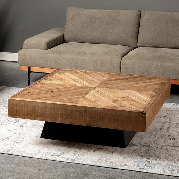 Retro Nordic Solid Wood Coffee Table-Coffee Table