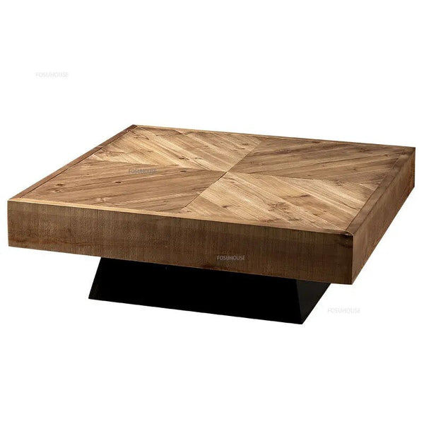 Retro Nordic Solid Wood Coffee Table-Coffee Table