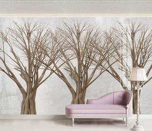 Retro Nostalgia Abstract Design - Trees Wallpaper Murals-Trees Wallpaper