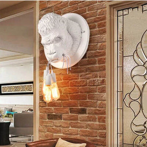 Retro Resin Gorilla Wall Lamp Decor-Wall Lights
