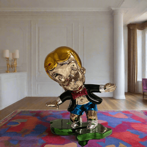 Richie Rich Skating Money Sculpture Statue-Supreme Sculptures