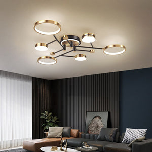 Rings Chandelier – Modern Elegance with Adjustable Lighting-Ceiling Chandelier