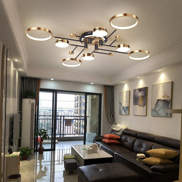 Rings Chandelier – Modern Elegance with Adjustable Lighting-Ceiling Chandelier