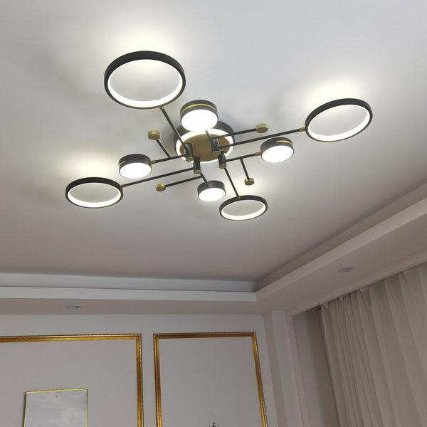 Rings Chandelier – Modern Elegance with Adjustable Lighting-Ceiling Chandelier