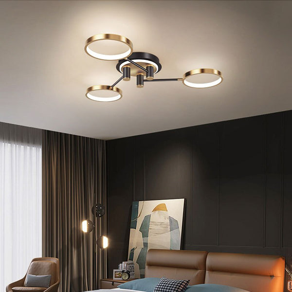 Rings Chandelier – Modern Elegance with Adjustable Lighting-Ceiling Chandelier