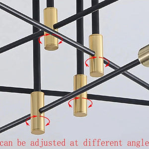 Rings Chandelier – Modern Elegance with Adjustable Lighting-Ceiling Chandelier