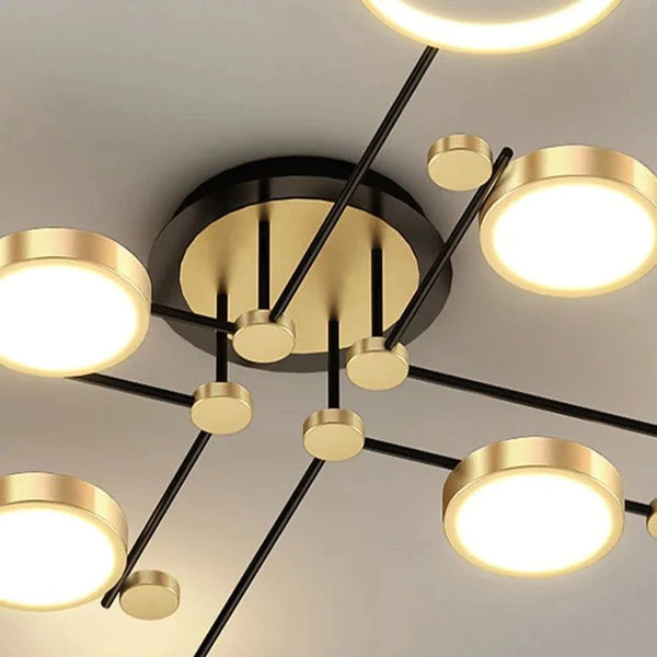 Rings Chandelier – Modern Elegance with Adjustable Lighting-Ceiling Chandelier