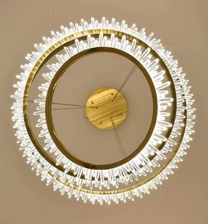 Rings Crystal LED Staircase Chandelier: Elegance-Staircase Chandelier