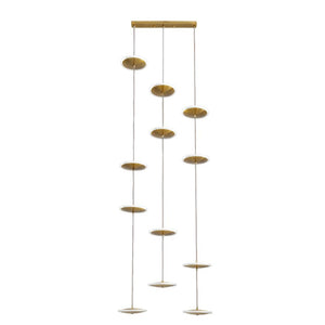 Rings LED Plate Staircase Chandelier-Staircase Chandelier