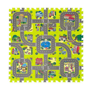 Road Trip Puzzle Play Mat – Soft Foam Adventure-Themed Floor Tiles-Toddler Play Mats
