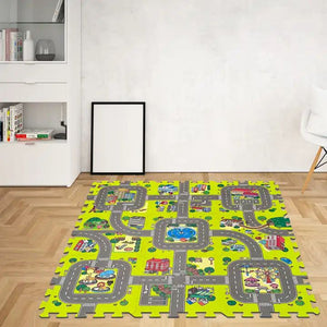 Road Trip Puzzle Play Mat – Soft Foam Adventure-Themed Floor Tiles-Toddler Play Mats