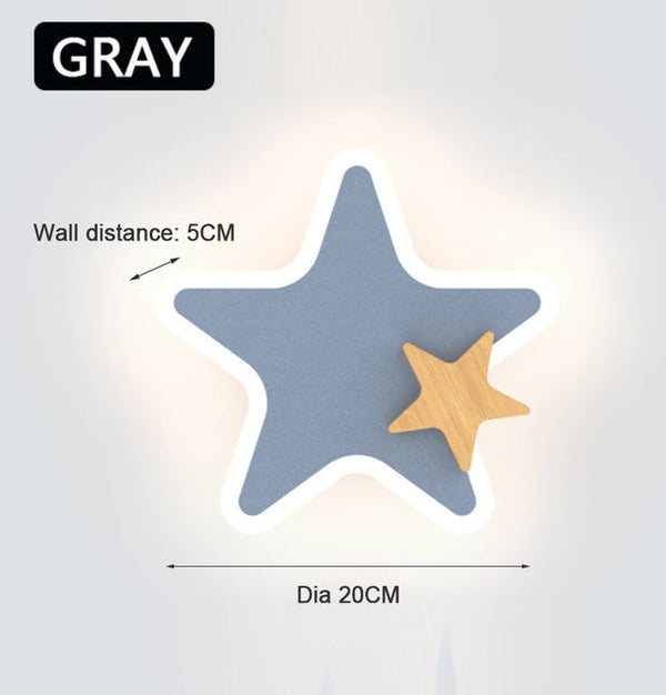 Rocket Moon Star Wall Lamp | Kid's room Lighting Decor-Kids Room Nursery Lighting