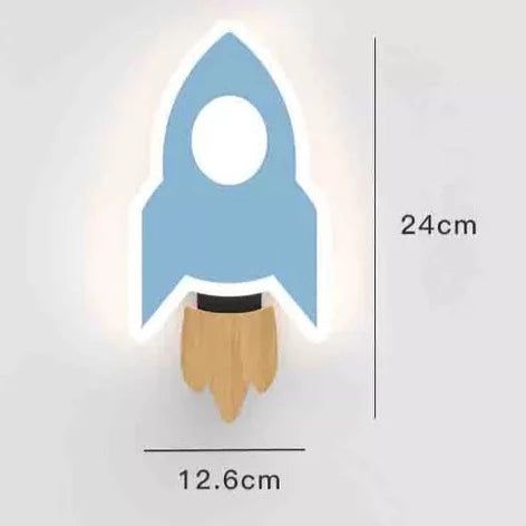 Rocket Moon Star Wall Lamp | Kid's room Lighting Decor-Kids Room Nursery Lighting