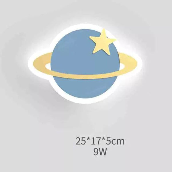 Rocket Moon Star Wall Lamp | Kid's room Lighting Decor-Kids Room Nursery Lighting