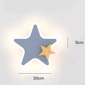 Rocket Moon Star Wall Lamp | Kid's room Lighting Decor-Kids Room Nursery Lighting