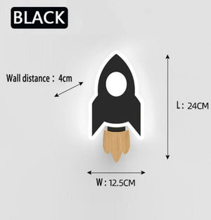 Rocket Moon Star Wall Lamp | Kid's room Lighting Decor-Kids Room Nursery Lighting