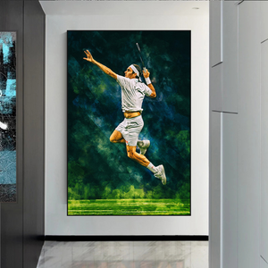 Roger Federer Canvas Wall Art – Decor for Tennis Fans-Wall Posters