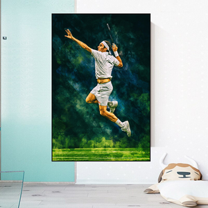 Roger Federer Canvas Wall Art – Decor for Tennis Fans-Wall Posters