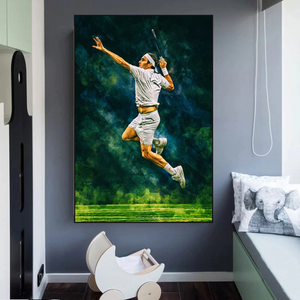 Roger Federer Canvas Wall Art – Decor for Tennis Fans-Wall Posters