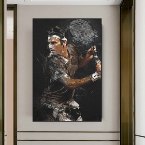 Roger Federer Canvas Wall Art - Sports Decor-Wall Posters