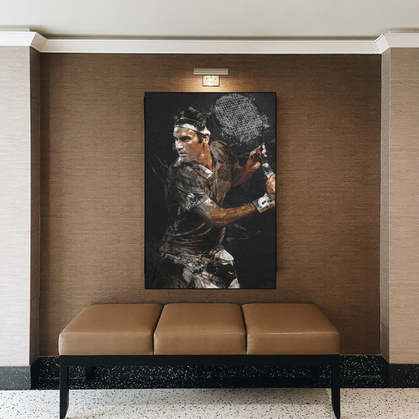 Roger Federer Canvas Wall Art - Sports Decor-Wall Posters