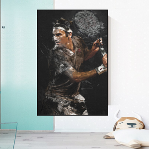 Roger Federer Canvas Wall Art - Sports Decor-Wall Posters