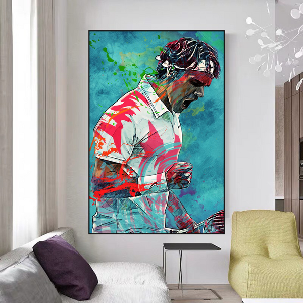 Roger Federer Canvas Wall Art: The Tennis Legend-Wall Posters