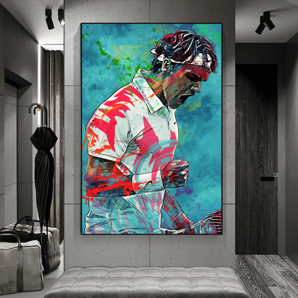 Roger Federer Canvas Wall Art: The Tennis Legend-Wall Posters