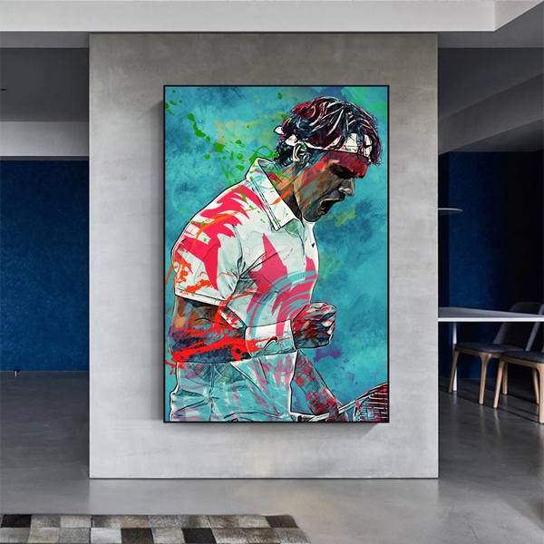 Roger Federer Canvas Wall Art: The Tennis Legend-Wall Posters