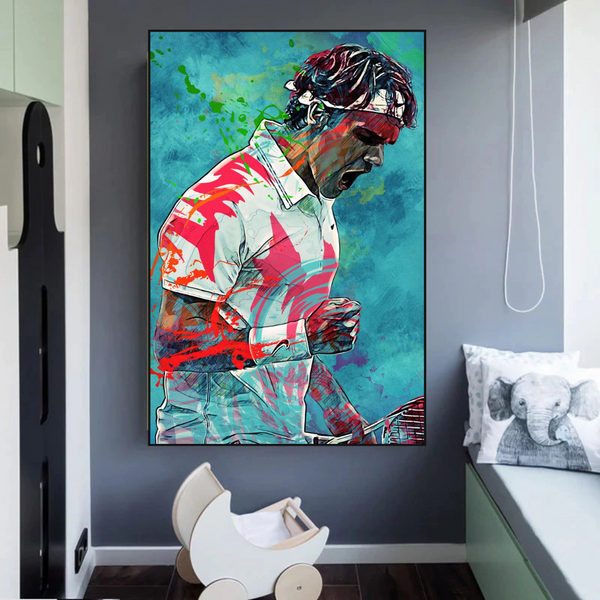 Roger Federer Canvas Wall Art: The Tennis Legend-Wall Posters