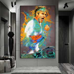 Roger Federer Tennis Legend Sports Canvas Wall Art-Wall Posters