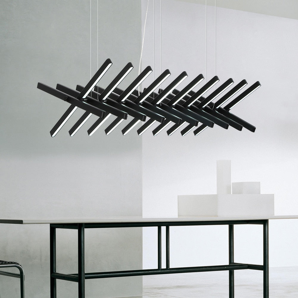 Rotatable Light Bars Chandelier: Illuminate Your Space-Kitchen Island