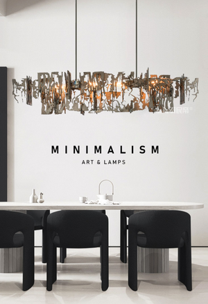 Rust Metal Chandelier: Exquisite Lighting Fixture-Kitchen Island