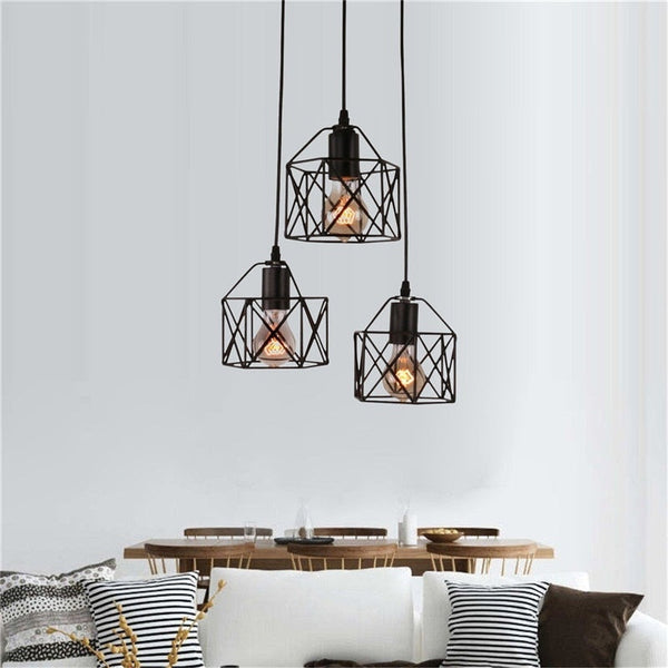 Rustic Industrial Pendant Light Hangings-Pendant Lights