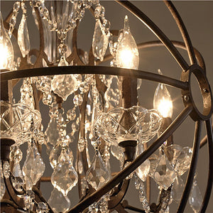 Rustic Orb Chandelier - Rustic and Elegant Lighting-Ceiling Chandelier