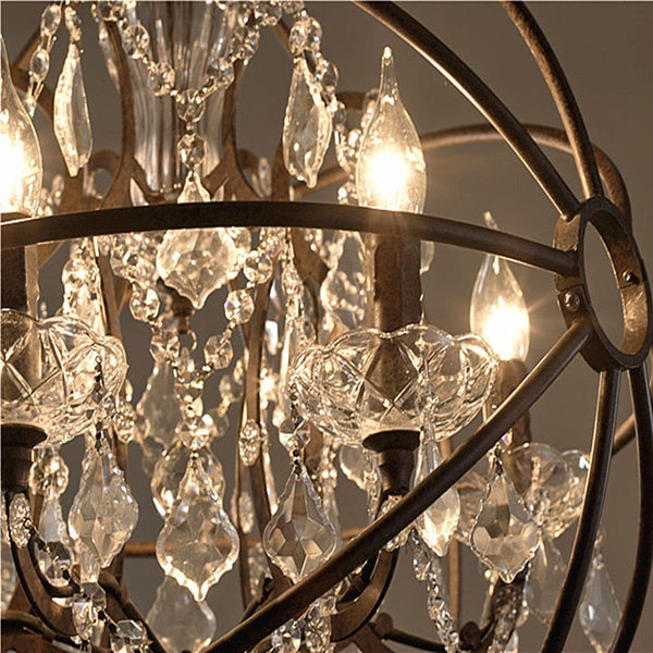 Rustic Orb Chandelier - Rustic and Elegant Lighting-Ceiling Chandelier