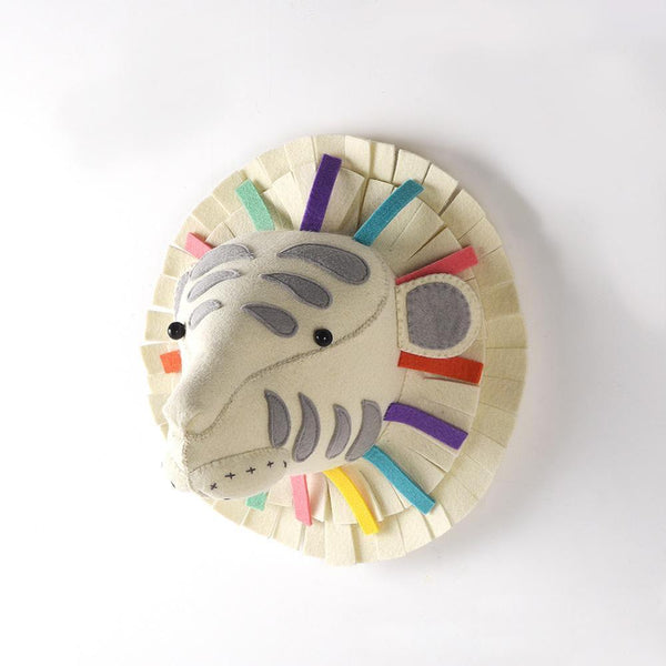 Safari Friends Plush Toy Head Wall Hanging-