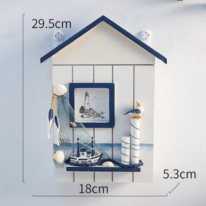 Sailor Sea Style Wood Seabird Sea Tower House Wall Shelves-Kids Room Nursery Wall Hanging
